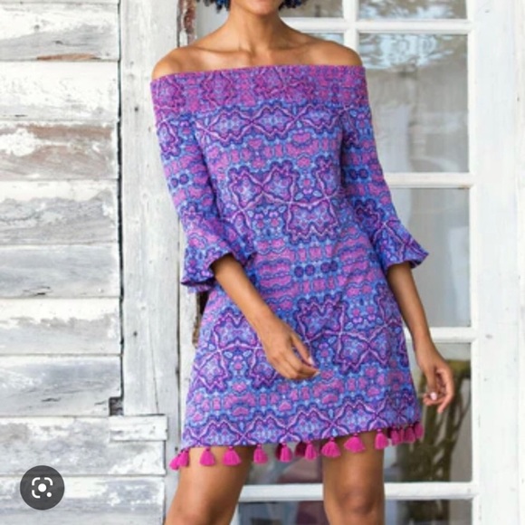 CABANA LIFE | Carolina Off The Shoulder Dress - Picture 1 of 14